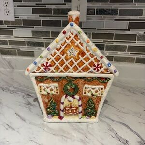 Vintage Princess House Gingerbread Cookie Jar Full & Empty sign Exclusive 2004